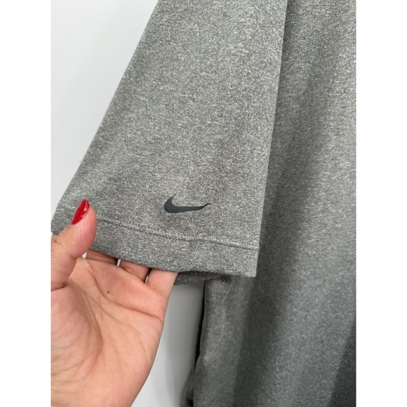 Nike Golf Sport Dri-Fit Heather‎ Polo Shirt Heather Grey XL With Company Logo - Picture 6 of 7